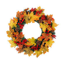 Load image into Gallery viewer, Artificial Maple Leaf Wreath Outdoor Decoration for Halloween and Thanksgiving, SP1783