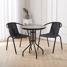 Load image into Gallery viewer, Outdoor Metal Coffee Dining Set, Black