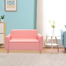 Load image into Gallery viewer, 2 Seater Kids Cushioned Sofa with Storage