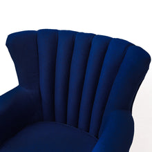 Load image into Gallery viewer, Livingandhome Vintage Linen Upholstered Wing Back Arm Chair