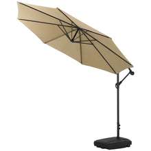 Load image into Gallery viewer, Garden 3M Banana Parasol Cantilever Hanging Sun Shade Umbrella Shelter with Base