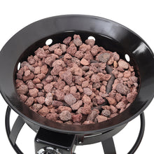 Load image into Gallery viewer, Portable Gas Fire Pit Bowl With Volcanic Rocks