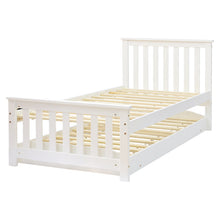Load image into Gallery viewer, Pine Wood Single Bed with Trundle
