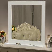 Load image into Gallery viewer, 60CM White MDF Framed Makeup Wall Mirror with Shelf