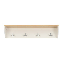 Load image into Gallery viewer, 4 Hooks Coat Rack Floating Wall Mounted Display Shelf