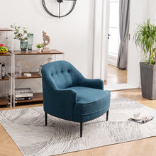 Load image into Gallery viewer, Chesterfield Linen Buttons Padded Accent Armchair