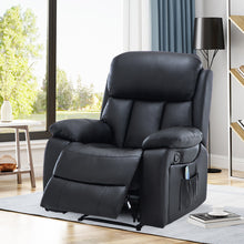 Load image into Gallery viewer, PU Leather Heated Massage Sofa Recliner Armchair