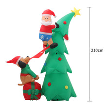 Load image into Gallery viewer, Inflatable Xmas Tree Santa Claus Air Blown with 6 LED Lamp UK Plug Garden Decor