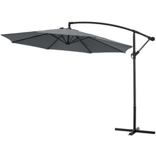 Load image into Gallery viewer, Garden 3M Banana Parasol Cantilever Hanging Sun Shade Umbrella Shelter with Cross Base