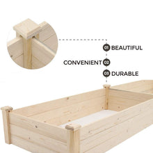 Load image into Gallery viewer, Garden Rectangular Wood Bed Flower Vegetable Plant Seeds Bed
