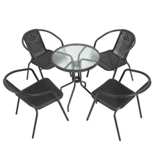 Load image into Gallery viewer, Outdoor Metal Coffee Dining Set, Black