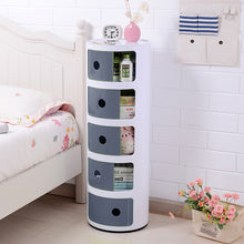 Load image into Gallery viewer, Floorstanding Tiered Round Storage Cabinet