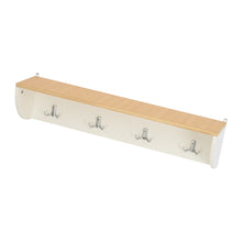 Load image into Gallery viewer, 4 Hooks Coat Rack Floating Wall Mounted Display Shelf