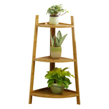Load image into Gallery viewer, 3-Tier Modern Corner Ladder Shelf for Plant Display