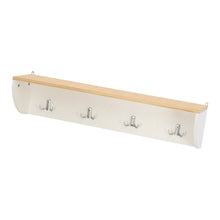Load image into Gallery viewer, 4 Hooks Coat Rack Floating Wall Mounted Display Shelf