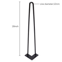 Load image into Gallery viewer, Metal Hairpin Furniture Table Legs