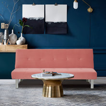 Load image into Gallery viewer, Velvet Simple 2 Seater Sofa Bed, Pink