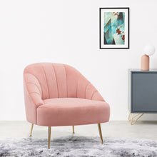 Load image into Gallery viewer, Nubuck Velvet Bucket Style Accent Chair