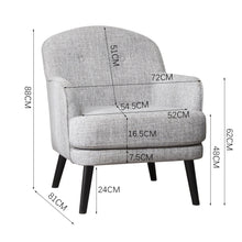 Load image into Gallery viewer, Buttoned Leisure Wingback Armchair, Light Grey