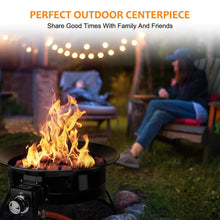 Load image into Gallery viewer, Portable Gas Fire Pit Bowl With Volcanic Rocks