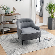 Load image into Gallery viewer, Chesterfield Linen Buttons Padded Accent Armchair