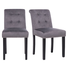 Load image into Gallery viewer, Set of 2 Elegant Buttoned Dining Chairs