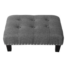Load image into Gallery viewer, Modern Upholstered Linen Buttoned Footstool
