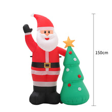 Load image into Gallery viewer, 1.5m Inflatable Father Christmas Air Blown with 3 LED Light UK Plug Outdoor Decor, SC0002