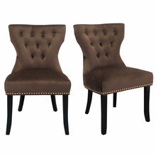 Load image into Gallery viewer, Copy of Set of 2 Buttoned Velvet Dining Chairs