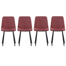 Load image into Gallery viewer, Set of 4 Curved Frosted Velvet Dining Chairs, Smokey Pink