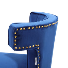 Load image into Gallery viewer, Velvet Swivel Office Task Chair with Nailed Trim