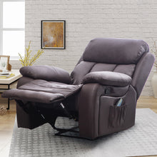 Load image into Gallery viewer, PU Leather Heated Massage Sofa Recliner Armchair