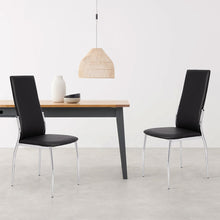 Load image into Gallery viewer, PU Metal Dining Chairs Black