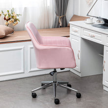 Load image into Gallery viewer, Velvet Swivel Upholstered Office Chair with Chrome Base