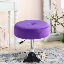 Load image into Gallery viewer, 360° Swivel Velvet Bar Stool Gas Lift Dressing Table Stool