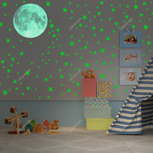 Load image into Gallery viewer, Kids Room Decal Star Wall Stickers Luminous Decals Art Mural for Baby Nursery DIY