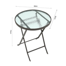 Load image into Gallery viewer, Outdoor Metal Coffee Dining Set, Brown Table + 4 Chairs