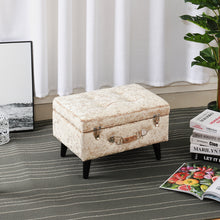 Load image into Gallery viewer, Crushed Velvet Storage Footstool Ottoman