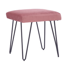 Load image into Gallery viewer, Upholstered Pouffe Stool Vanity Chair Hairpin Leg Side Chair