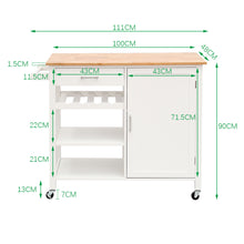Load image into Gallery viewer, Kitchen Storage Sideboard Trolley Cupboard Shelf Cabinet Rack