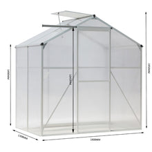 Load image into Gallery viewer, White Framed Garden Hobby Greenhouse with Vent