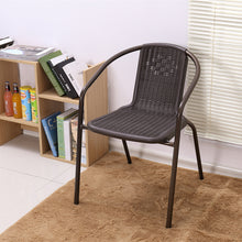 Load image into Gallery viewer, Outdoor Patio Metal Coffee Wicker Dining Chairs