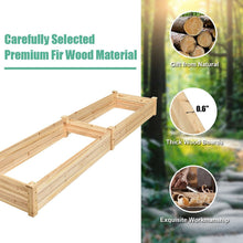 Load image into Gallery viewer, Garden Rectangular Wood Bed Flower Vegetable Plant Seeds Bed