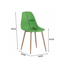 Load image into Gallery viewer, Set of 4 Modern Plastic Dining Chairs