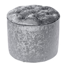 Load image into Gallery viewer, Round Footstool Upholstered Ottoman-4 colors