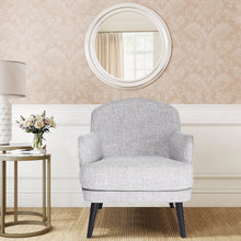 Load image into Gallery viewer, Buttoned Leisure Wingback Armchair, Light Grey