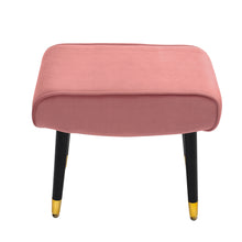 Load image into Gallery viewer, Velvet Upholstered Dressing Table Stool Pink