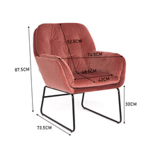 Load image into Gallery viewer, Linen Double Layer Padded Chair Armchair