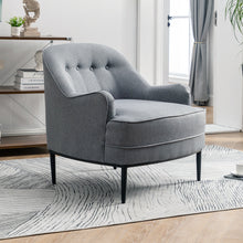 Load image into Gallery viewer, Chesterfield Linen Buttons Padded Accent Armchair
