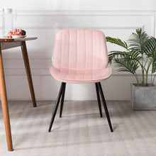 Load image into Gallery viewer, Set of 2 Velvet Leisure Dining Chairs, Light Pink